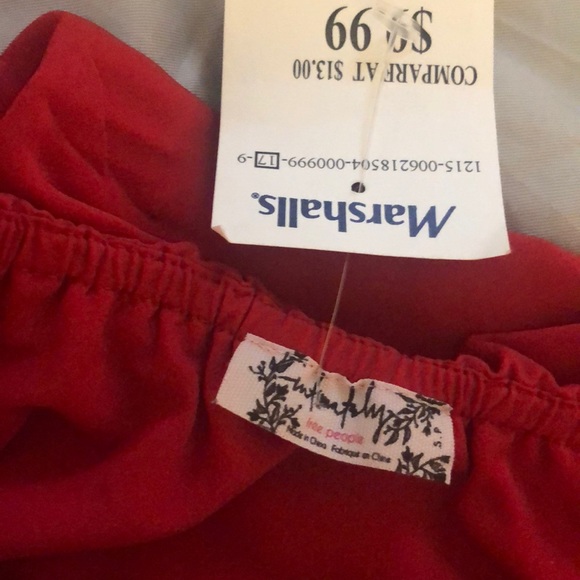 Red Strapless Top - Picture 3 of 3